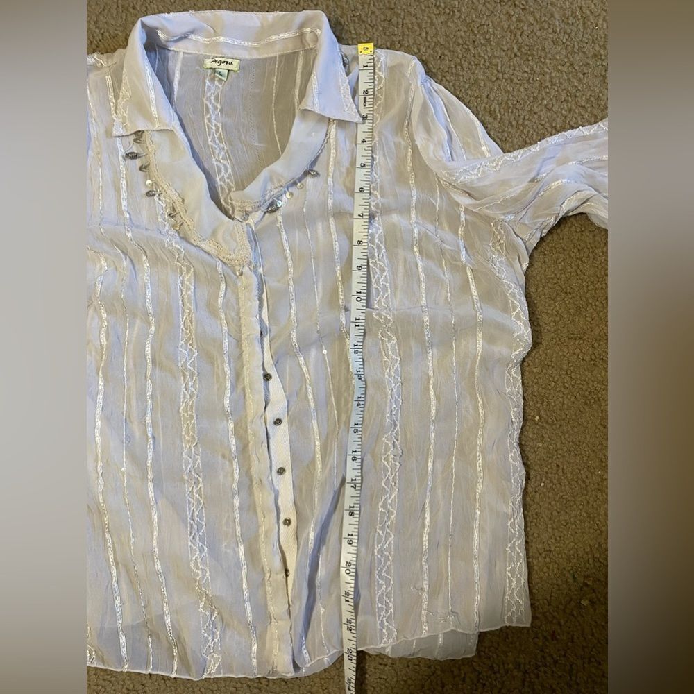 Women’s Agora Beaded Sheer Blouse - Picture 4 of 5